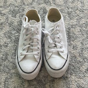 White platform converse